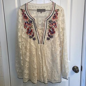 Embroidered Lace Tunic